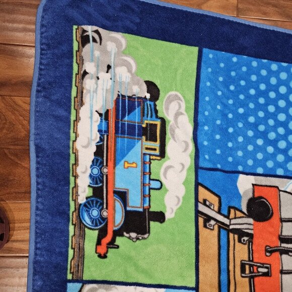 Thomas Train Engine Toddler‎ Baby Blanket Throw Plush Soft Blue 2011 Percy James - Picture 4 of 9